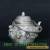 Tibet Tibetan Silver Copper Hand-Carved Ba Xian Teapot Pot w Qianlong Mark  for Sale