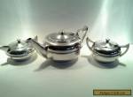 Vintage Art Deco Silverplated Teapot, Sugar Bowl & Creamer for Sale