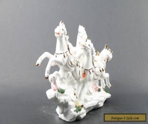 Item Exquisite  China hand carved porcelain horse  statue decorate C830 for Sale