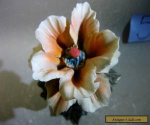 Item Vintage antique handmade metal and pottery flower for Sale