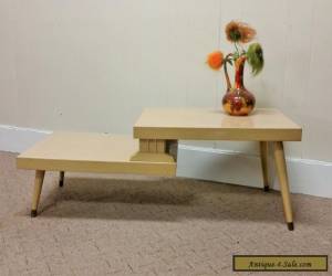 Item VINTAGE MID CENTURY MODERN BLOND 3 PC LIVINGROOM COFFEE TABLE SET END STEP  for Sale