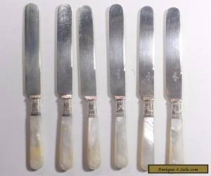 Item 6 Mother Of Pearl Handle 7.75 Inch Butter knives Sterling Wrap for Sale