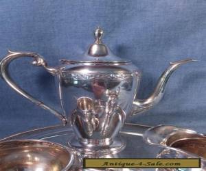 Item ANTIQUE GORHAM DURGIN STERLING SILVER DEMITASSE SET COFFEE POT, C&S + TRAY 27 OZ for Sale