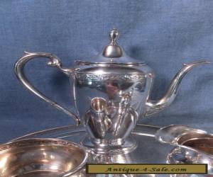 Item ANTIQUE GORHAM DURGIN STERLING SILVER DEMITASSE SET COFFEE POT, C&S + TRAY 27 OZ for Sale