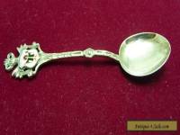 VINTAGE 800 Silver TEASPOON MUNCHEN Enamel Coat of Arms