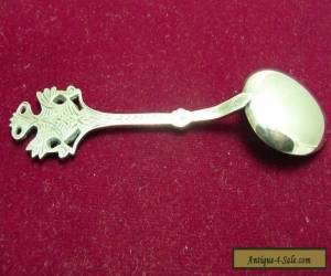 Item VINTAGE 800 Silver TEASPOON MUNCHEN Enamel Coat of Arms for Sale