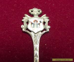 Item VINTAGE 800 Silver TEASPOON MUNCHEN Enamel Coat of Arms for Sale