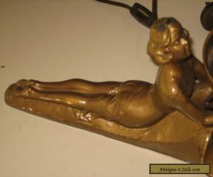 Item Art Deco Nude Female Lamp for Sale