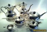 Vintage Silverplated Art Deco Era Minimalist Teaset for Sale