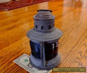 Item NICE Vintage National Ship Light Lantern Fancy Lens 9" Tall Pat. 1913 for Sale