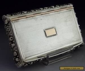 Item RARE FRENCH STERLING SILVER & GOLD SNUFF BOX 1819-1838 GEORGIAN ERA ANTIQUE for Sale