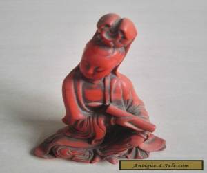 Item China Exquisite Hand-carved red Turquoise Guanyin Statue for Sale