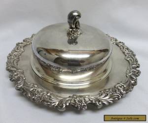 Reed & Barton Silverplate #2310 Burgundy Round Covered Butter Dish for Sale