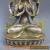 Chinese Silver Bronze Gilt Tibetan Buddhism Statue --- 4 Arm Tara Buddha for Sale