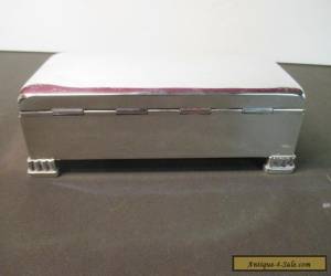 Item VINTAGE POOLE STERLING WOOD LINED ART DECO BOX  for Sale