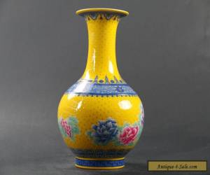 Item Exquisite Chinese handwork painting flower Porcelain Vase QIANLONG mark C1054 for Sale