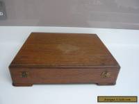 Vintage Art Deco Oak Cutlery Box for Restoration or Repair