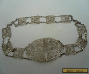 Item Silver Belt & Buckle, Sterling, Nurses, Antique, English, Hallmarked 1902  for Sale