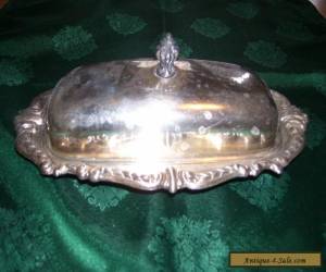 Antique Vintage Sheridan Silverplated Kitchen Butter Dish for Sale