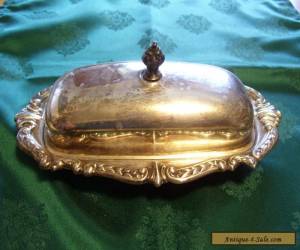 Item Antique Vintage Sheridan Silverplated Kitchen Butter Dish for Sale