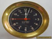 Vintage WW 2 U S Navy Chelsea Clock Co. Ships Clock Nautical