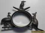 Australian Fauna Antique Napkin Ring Dunklings and Stokes & Sons Silver Plate for Sale