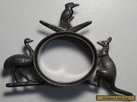 Australian Fauna Antique Napkin Ring Dunklings and Stokes & Sons Silver Plate