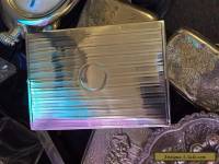 Solid Silver Art Deco Cigarette Box by Alexander Clark - Large