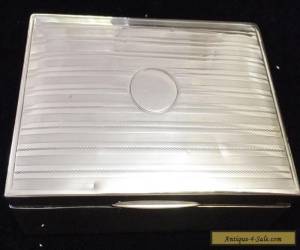 Item Solid Silver Art Deco Cigarette Box by Alexander Clark - Large for Sale