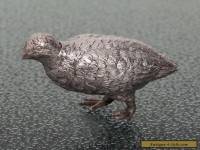 Antique Novelty Edwardian Silver BonBon Holder in the Form of a Grouse