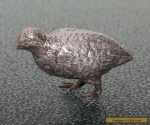 Antique Novelty Edwardian Silver BonBon Holder in the Form of a Grouse for Sale