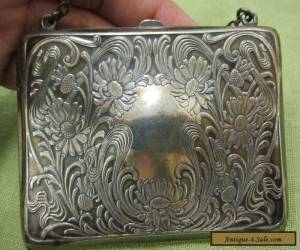 Item Antique Art Nouveau R Blakinton Sterling Silver Calling Card Case Purse No MONO for Sale