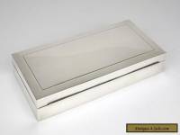 A solid silver table box 1960s Europe sandalwood interior cigarette Swiss