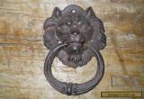   Cast Iron Antique Style Rustic LION HEAD Door Knocker Brown Finish  for Sale