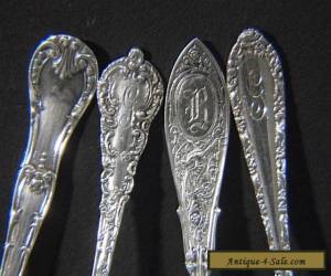 Item 4 Antique Sterling Demitasse SPOONS Colbert Arabesque etc for Sale