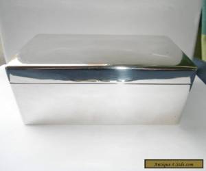 Item  ANTIQUE ART DECO SOLID SILVER LARGE CIGAR CIGARETTE BOX SOLID SILVER LID / TOP for Sale