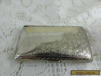 Antique Victorian Sterling Silver Cigarette Case 1899