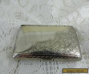 Antique Victorian Sterling Silver Cigarette Case 1899 for Sale