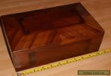 Beautiful Antique Wooden Parquetry Workbox with lift out tray for Sale