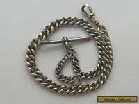 Antique Sterling Silver Albert Watch Chain. 