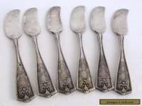 Antique 1909 Winthrop Tiffany & Co. Sterling Silver Butter Spreaders Knives Set 