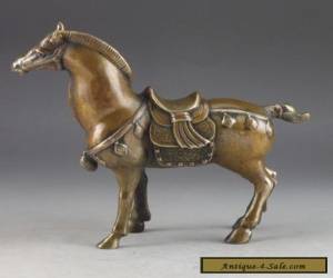 Item Chinese Brass Old Handwork Hammered Steed Superb Statue Lucky Collectable for Sale