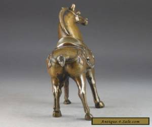 Item Chinese Brass Old Handwork Hammered Steed Superb Statue Lucky Collectable for Sale