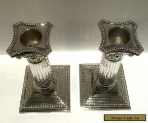 Item Pair of Corinthian Silver Plated 6" Candlesticks Beautiful Condition for Sale