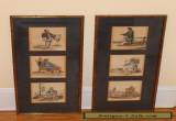 Six Antique Framed Chinese Genre Character Prints Hand Colored 6 Images  for Sale
