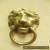 VINTAGE PAIR OF  BRASS LION HEAD DRAWER PULLS  for Sale