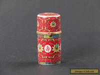 Exquisite ceramics Enamel  Hand painting  Longevity Cloisonne Toothpick box C391