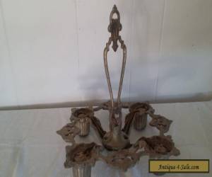 Item Antique Art Deco Chandelier 1920's Riddle Ceiling Light Fixture Vintage Salvaged for Sale