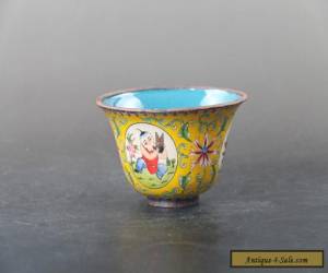 Item Ancient Chinese Hand painting boy Cloisonne QIANLONG bowl  C342 for Sale