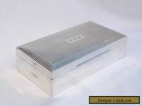 FINE VINTAGE ART DECO SOLID SILVER STERLING CIGARETTE CIGAR BOX CHESTER 1926